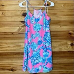 Lilly Pulitzer Dusk Dress Barefoot Princess silk women’s small slip sundress